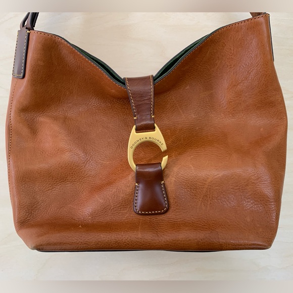 Dooney & Bourke Derby Florentine Hobo Brown Leather Purse - Picture 5 of 11